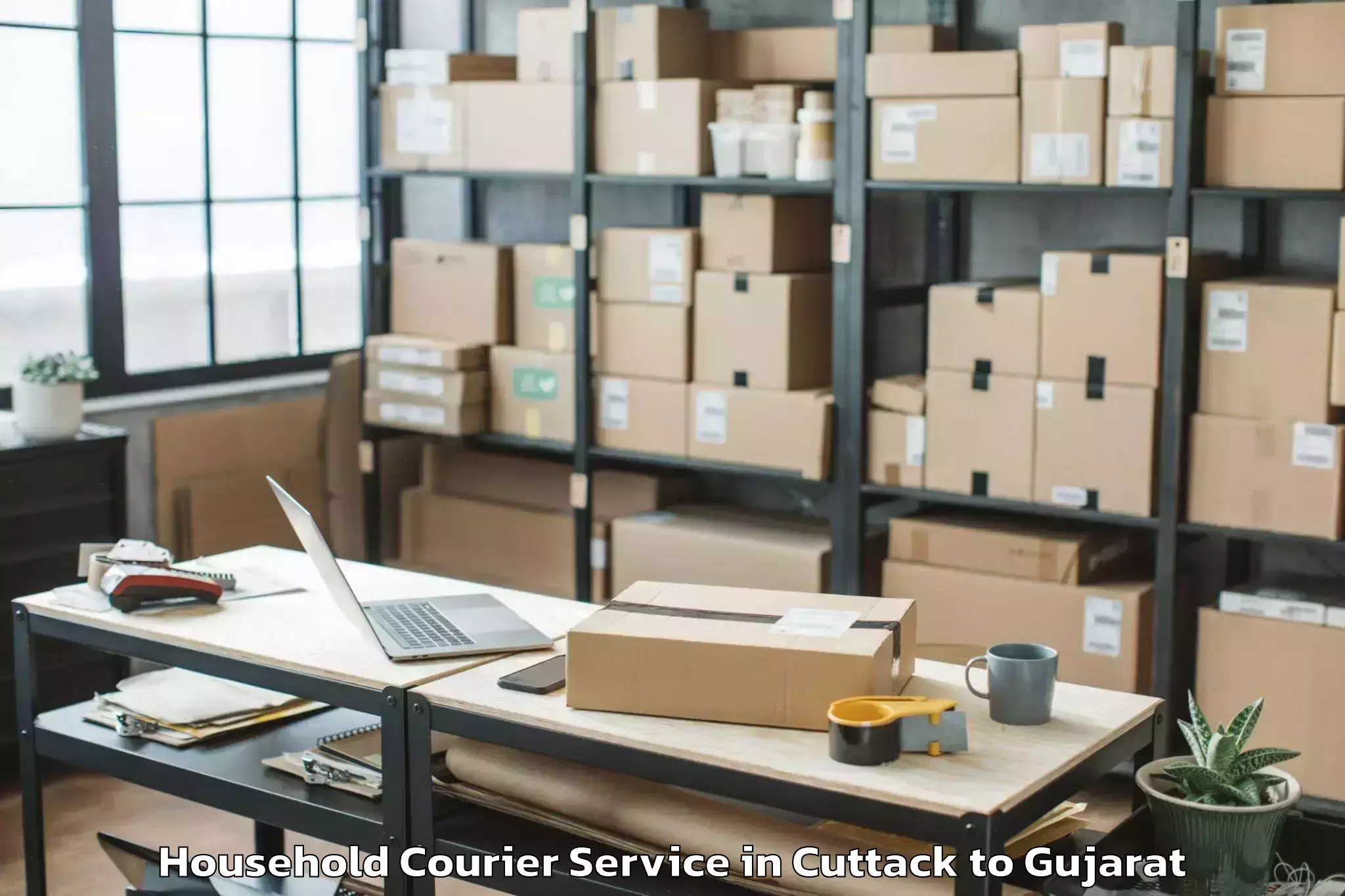 Top Cuttack to Vaghodia Household Courier Available